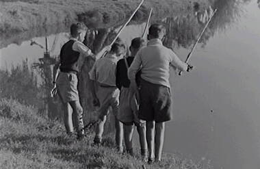 Negative - Lake Weeroona Bendigo - Fishing - Boys, Allan Doney, 1950 -1970