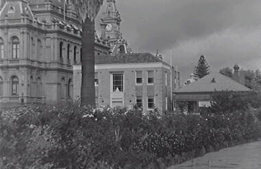 Negative - Conservatory Gardens Bendigo - Law Courts Bendigo - Police Station, Allan Doney, 1950 -1970