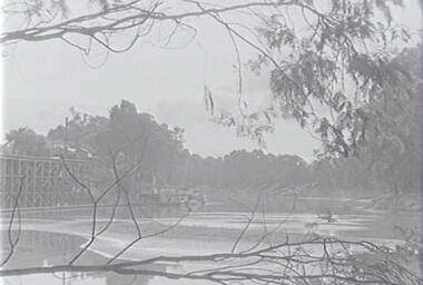 Negative - Echuca - River - Wharf - Low Level - Paddle Steamers, Allan Doney, 1950 -1970