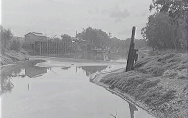 Negative - Echuca - River - Wharf - Low Level - Paddle Steamers, Allan Doney, 1950 -1970