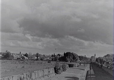 Negative - Bendigo Creek - Bridge - Paddock - Houses, Allan Doney, 1950 -1970