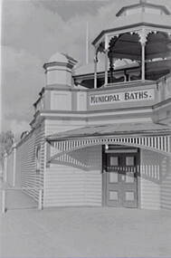 Negative - Bendigo Baths - Municipal Baths - Building, Allan Doney, 1950 -1970