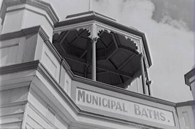 Negative - Bendigo Baths - Municipal Baths - Building, Allan Doney, 1950 -1970