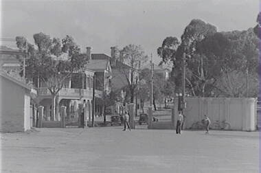 Negative - Bendigo Queen Elizabeth Oval Gate - Rifle Brigade Hotel Bendigo, Allan Doney, 1950 -1970