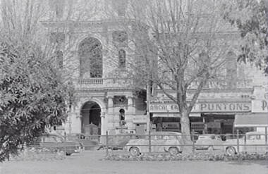 Negative - Queen Victoria Gardens - National Bank - Punton's, Allan Doney, 1950 -1970