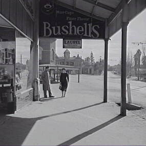 Negative - Eaglehawk - Street - Businesses - Town Hall, Allan Doney, 1950 -1970