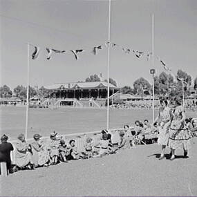 Negative - Royal Tour 1954 - Bendigo Queen Elizabeth Oval, Allan Doney, 1950 -1970