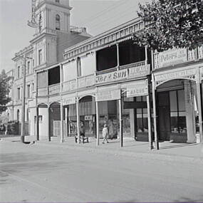 Negative - McCrae Street Bendigo - School of Mines - Businesses, Allan Doney, 1950 -1970