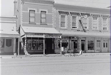 Negative - Eaglehawk - Street - Businesses - McNaughton - Cafe, Allan Doney, 1950 -1970