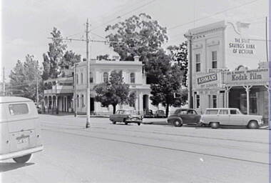 Negative - Eaglehawk - Street - Businesses - State Savings Bank, Allan Doney, 1950 -1970
