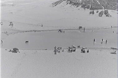 Negative - Beach - Rocks - People, Allan Doney, 1950 -1970