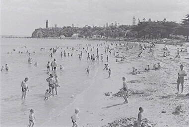 Negative - Beach - Lighthouse - People - Pier, Allan Doney, 1950 -1970