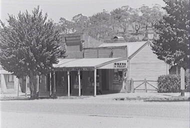Negative - Street Bendigo - Businesses - Corner Shop, Allan Doney, 1950 -1970