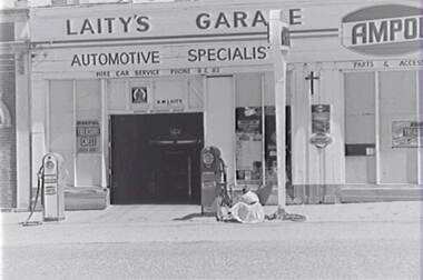 Negative - Street Bendigo - Businesses - Laity's - Garage, Allan Doney, 1950 -1970