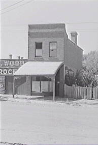Negative - Street Bendigo - Businesses - Verandah, Allan Doney, 1950 -1970