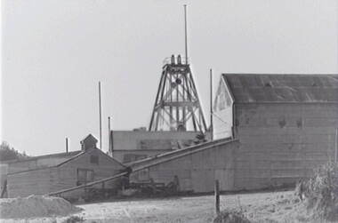 Negative - Mine - Buildings - Poppethead, Allan Doney, 1950 -1970