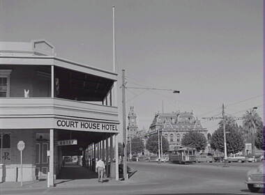 Negative - Court House Hotel - Law Courts Bendigo - Post Office, Allan Doney, 1950 -1970