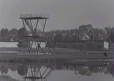 Negative - Bendigo Baths - Diving Platform, Allan Doney, 1950 -1970