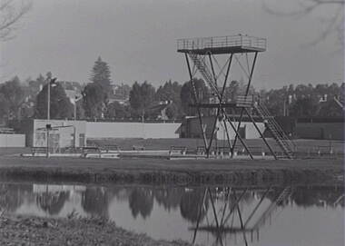 Negative - Bendigo Baths - Diving Platform, Allan Doney, 1950 -1970