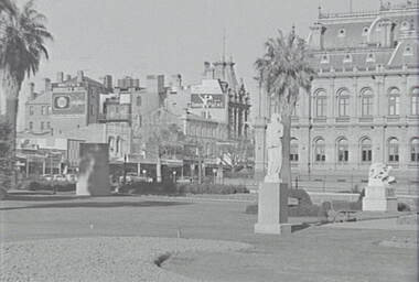 Negative - Conservatory Gardens Bendigo - Statues - Law Courts Bendigo - Pall Mall Bendigo, Allan Doney, 1950 -1970
