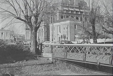 Negative - Bendigo Creek Bridge - Law Courts Bendigo - Police Station - Residence, Allan Doney, 1950 -1970