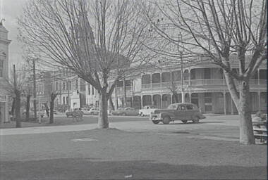 Negative - McCrae Street Bendigo - School of Mines - Businesses - Hotel, Allan Doney, 1950 -1970