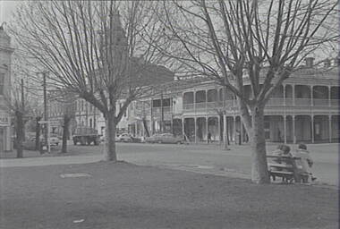 Negative - McCrae Street Bendigo - School of Mines - Businesses - Hotel, Allan Doney, 1950 -1970