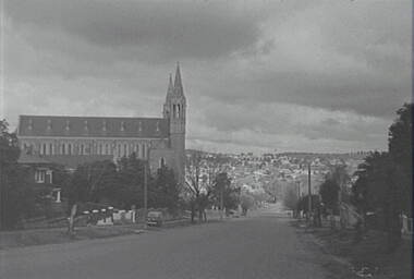 Negative - Don Street Bendigo - Sacred Heart Cathedral Bendigo, Allan Doney, 1950 -1970
