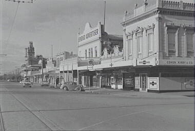 Negative - McCrae Street Bendigo - Cohen Kirby and Co - Bendigo Advertiser, Allan Doney, 1950 -1970