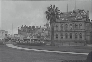 Negative - Conservatory Gardens Bendigo - Law Courts Bendigo - Pall Mall Bendigo, Allan Doney, 1950 -1970