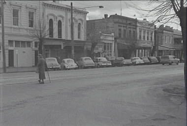 Negative - McCrae Street Bendigo - Businesses, Allan Doney, 1950 -1970