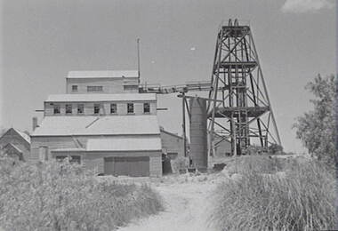 Negative - Mine Buildings - Poppet Head - Church, Allan Doney, 1950 -1970