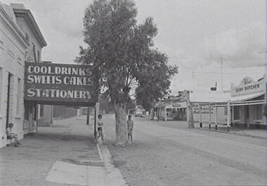 Negative - Town - Street - Businesses - Williams Cash Butcher, Allan Doney, 1950 -1970