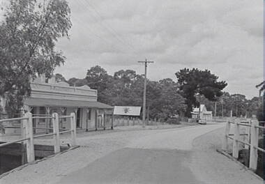 Negative - Town - Street - Businesses - Mount Moliagul Hotel - Church, Allan Doney, 1950 -1970