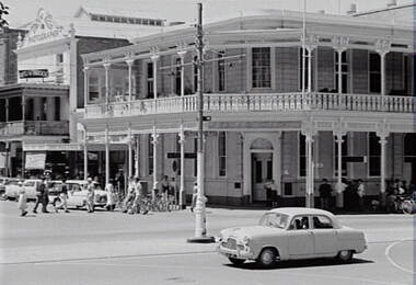 Negative - Williamson Street Bendigo- ANZ - Photographer, Allan Doney, 1950 -1970