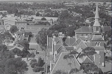 Negative - Urban Scene - Camp Hill School Bendigo, Allan Doney, 1950 -1970