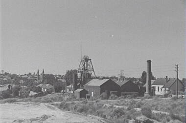 Negative - Mine - Buildings - Poppethead - Sand Hills - Church, Allan Doney, 1950 -1970