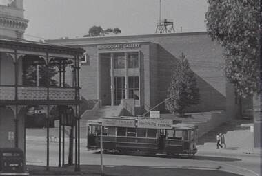 Negative - Art Gallery - Bendigo - Tram, Allan Doney, 1950 -1970