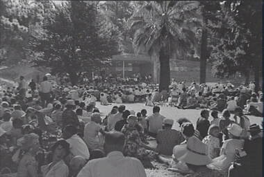 Negative - Rosalind Park Bendigo - Sound Shell - Music for the People Bendigo, Allan Doney, 1950 -1970