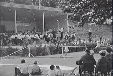 Negative - Rosalind Park Bendigo - Sound Shell - Music for the People Bendigo, Allan Doney, 1950 -1970