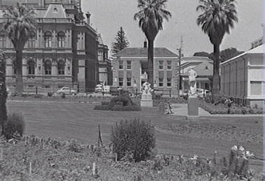 Negative - Conservatory Gardens Bendigo - Law Courts Bendigo - Police Station, Allan Doney, 1950 -1970