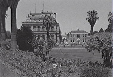 Negative - Conservatory Gardens Bendigo - Law Courts Bendigo - Police Station, Allan Doney, 1950 -1970