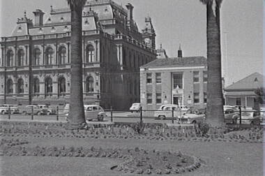 Negative - Conservatory Gardens Bendigo - Police Station - Law Courts Bendigo, Allan Doney, 1950 -1970