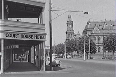 Negative - Pall Mall Bendigo - Court House Hotel - Law Courts Bendigo - Post Office, Allan Doney, 1950 -1970