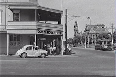 Negative - Pall Mall Bendigo - Court House Hotel - Law Courts Bendigo - Post Office, Allan Doney, 1950 -1970