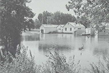 Negative - Lake Rowena Bendigo - Boat Shed, Allan Doney, 1950 -1970