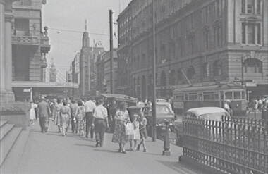 Negative - City Street Bendigo - London Stores - State Savings Bank, Allan Doney, 1950 -1970