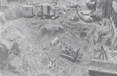 Negative - Construction Site - Machinery, Allan Doney, 1950 -1970