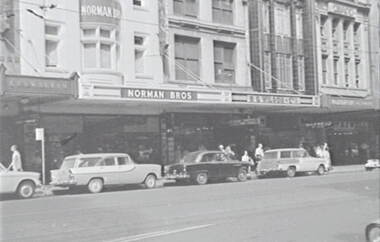 Negative - City Street Bendigo - Norman Bros, Allan Doney, 1950 -1970