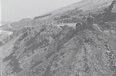 Negative - Ocean Road - Cliff Face - Construction, Allan Doney, 1950 -1970